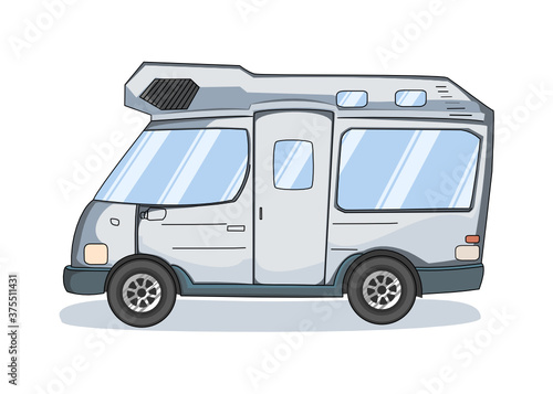camper van isolate white background