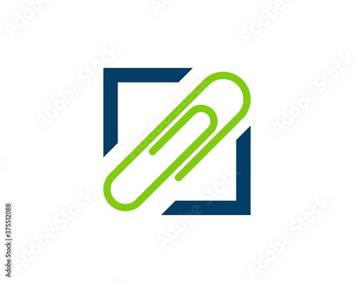 Square shape with paper clip inside