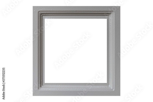 White wooden photo frame isolated on a white background