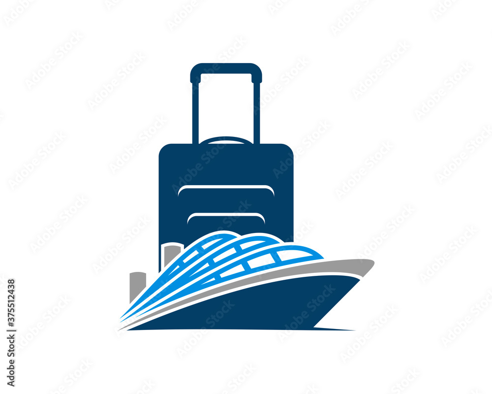 Traveling bag with cruise ship Traveling bag with cruise ship