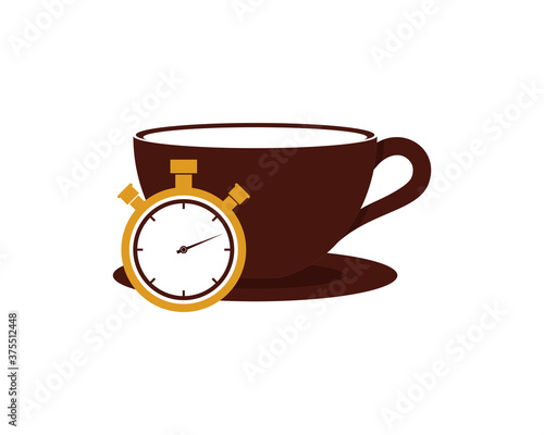 Coffee cup time logo