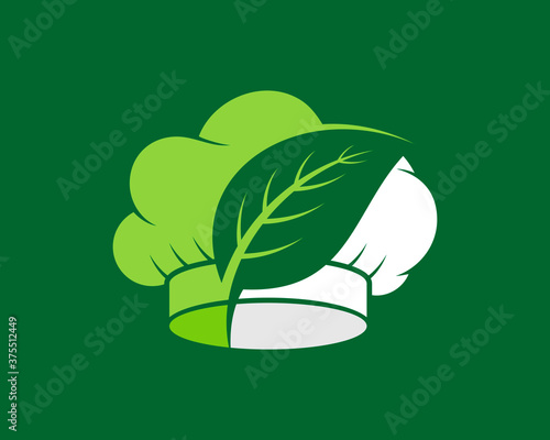 Nature chef hat with healthy cooking