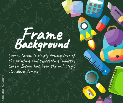 education frame background concept illustration vector design 7