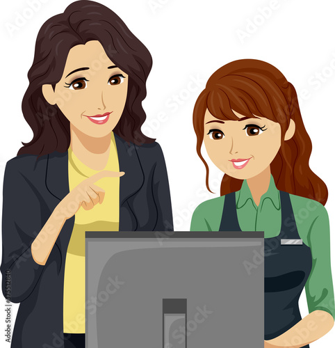 Teen Girl Job Cashier Manag...