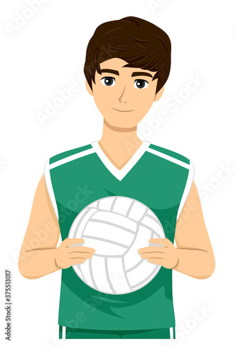 Teen Boy Volleyball Player ...
