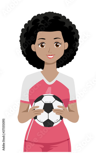 Teen Girl Black Hold Soccer...