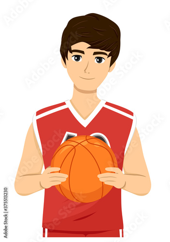 Teen Guy Hold Ball Basketba...