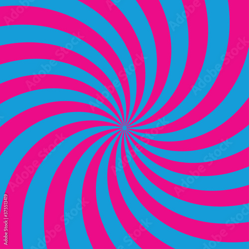 An abstract neon pink and blue swirl background image.