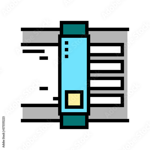 paper cut equipment color icon vector. paper cut equipment sign. isolated symbol illustration