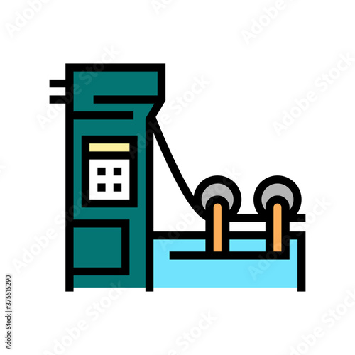 paper production machine color icon vector. paper production machine sign. isolated symbol illustration