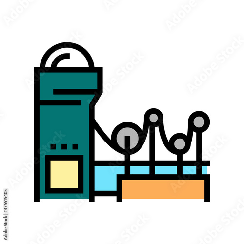 paper making system color icon vector. paper making system sign. isolated symbol illustration