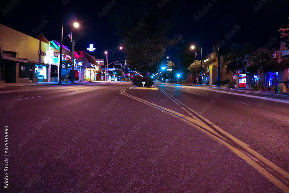 Fototapeta premium Night City Street