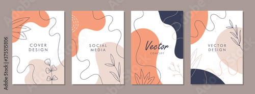 Set of abstract creative artistic templates. Universal cover Designs for Annual Report, Brochures, Flyers, Presentations, Leaflet, Magazine, Stories.