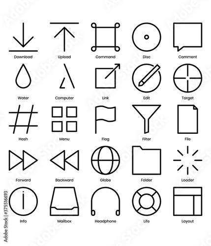 set of icons