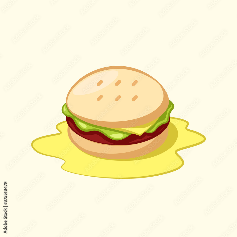 Illustration of a Burger Illustration of a Burger