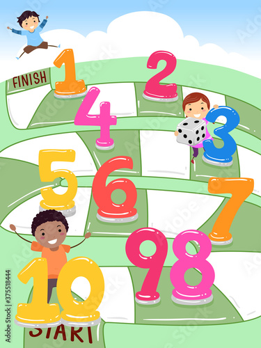 Stickman Kids Board Game Nu...