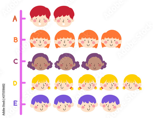 Kids Graph Colorful Fun Pic...