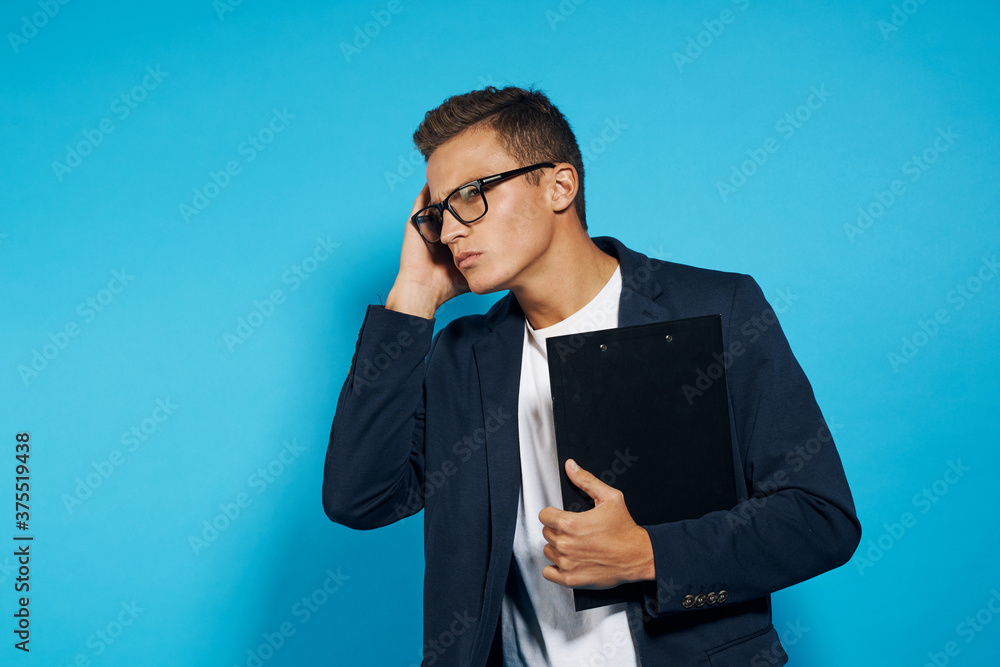 business man with documents in hands and business work lifestyle studio business man with documents in hands and business work lifestyle studio