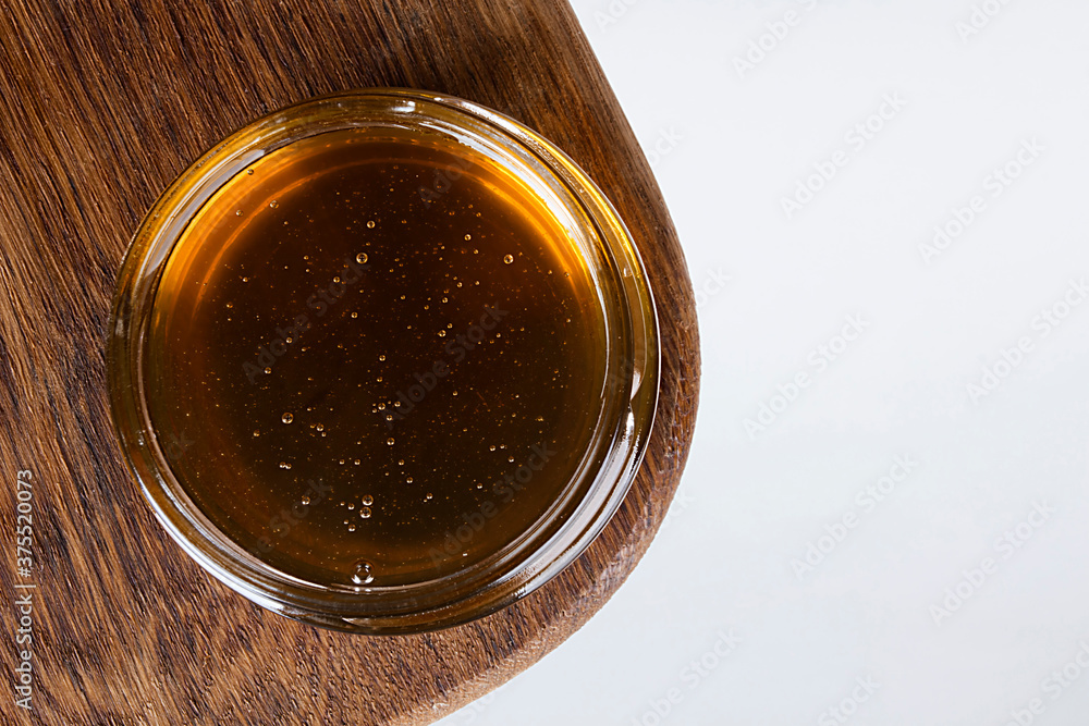 Honey in a glass bowl Honey in a glass bowl