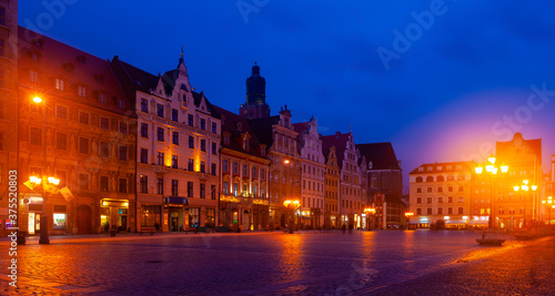 Market square at night. Wroclaw. Poland