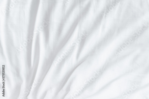 Wrinkle on white cloth blanket