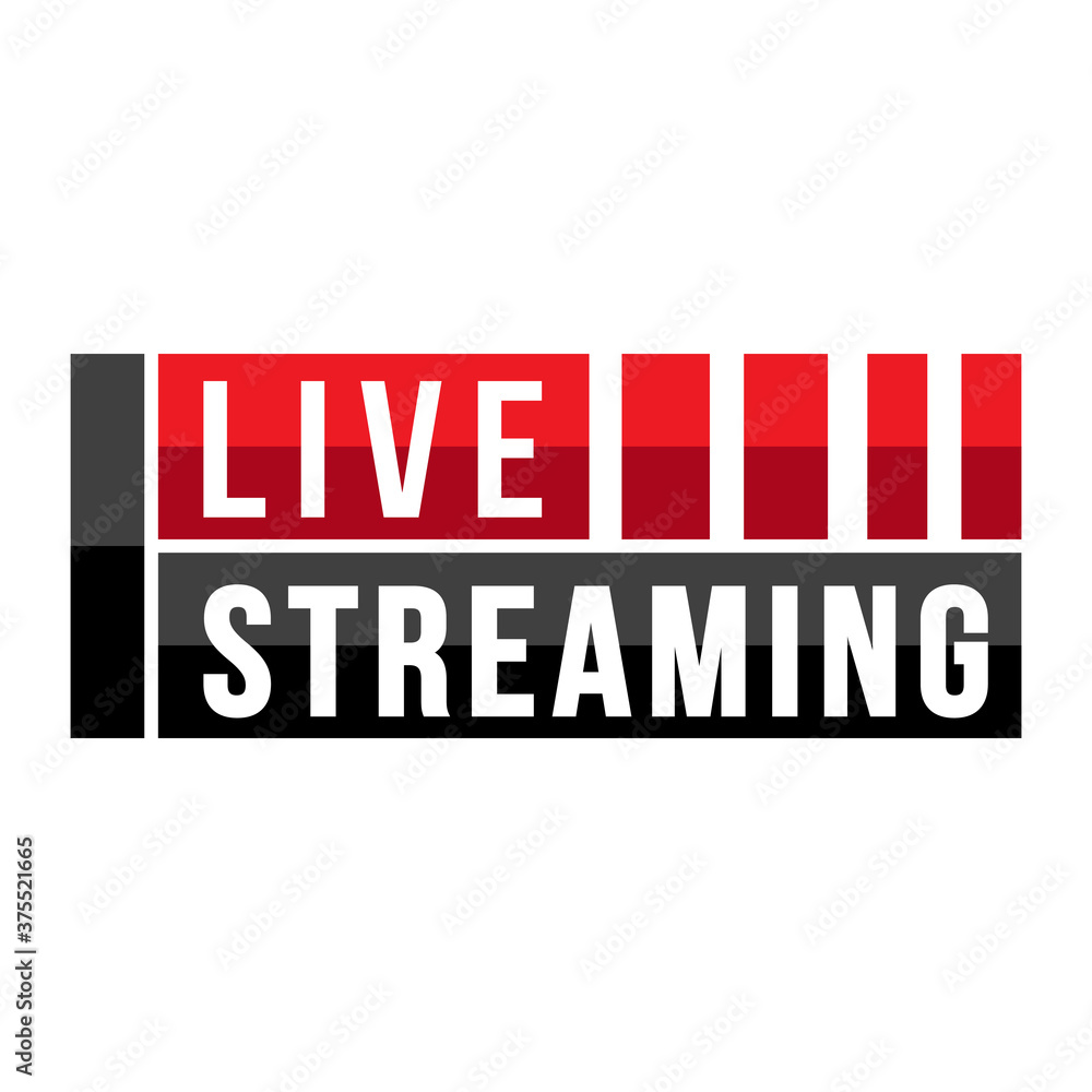 Live streaming flat logo vector design Live streaming flat logo vector design