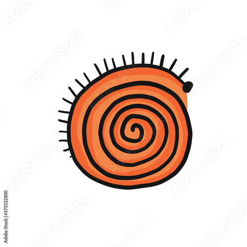 Esoteric energy spiral. Simple icon Isolated on white background