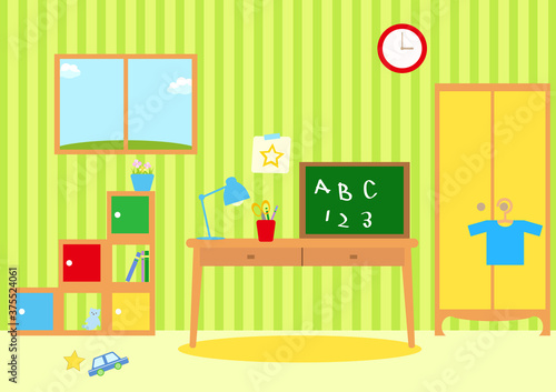 学習デスクのある子供部屋　インテリアショールーム