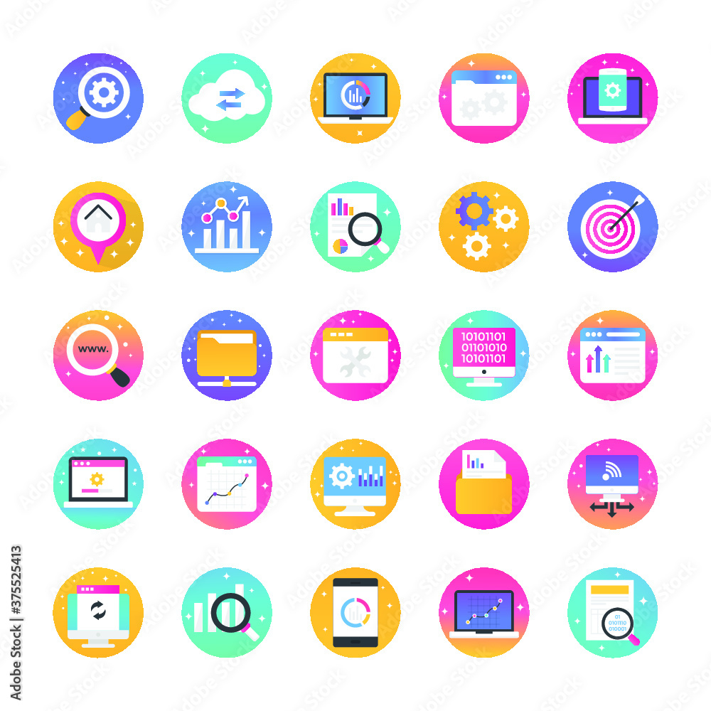 Web Development Flat Icons Web Development Flat Icons