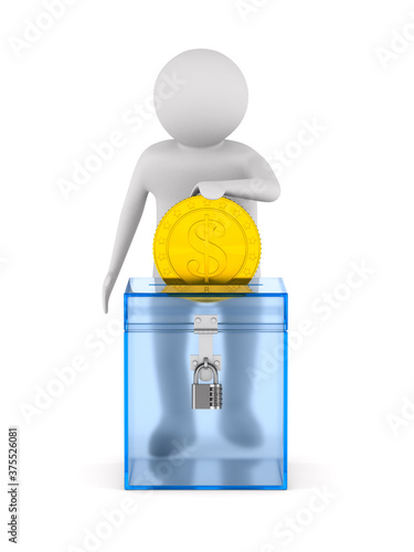 moneybox on white backgroun...