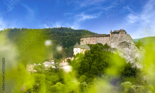 Orava castle in Oravsky Podzamok in Slovakia. Slovakia travel concept. photo