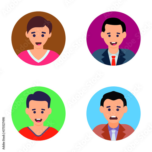 Male and Female Avatars Flat Icons Pack 