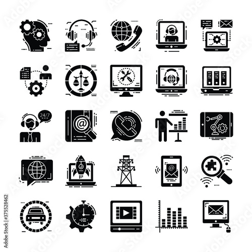 Technical Support Icons Set