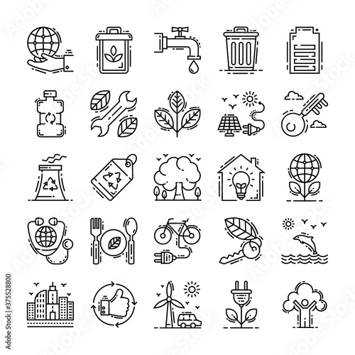 Ecology Line Icons Pack 