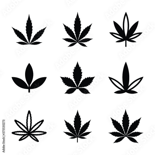 Weed and Marijuana Line and Glyph Icons Set