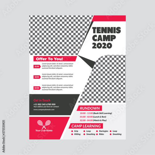 Tennis flyer template