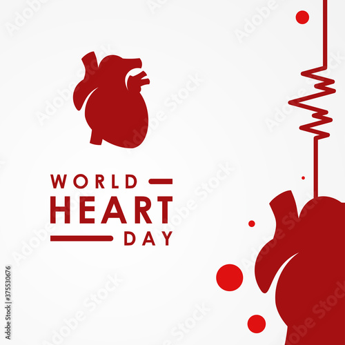 World Heart Day Vector Design Illustration