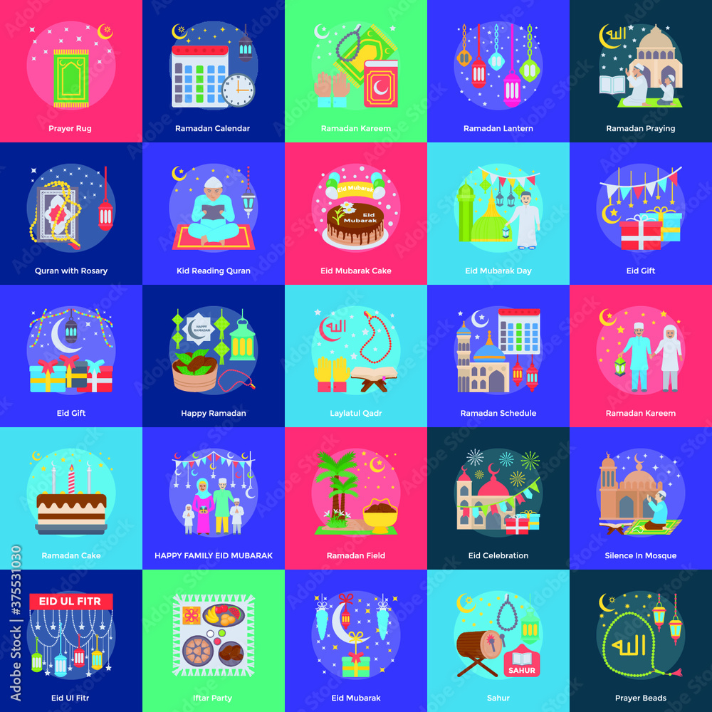 Eid And Ramadan Icons Eid And Ramadan Icons