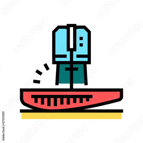 tuna fish cut color icon vector. tuna fish cut sign. isolated symbol illustration