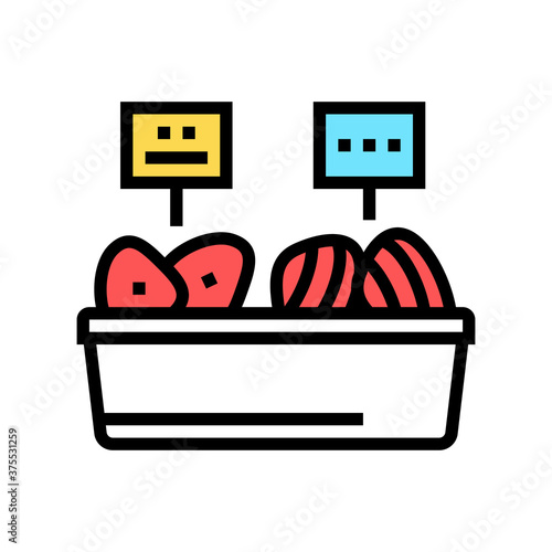 tuna fish meat in container color icon vector. tuna fish meat in container sign. isolated symbol illustration