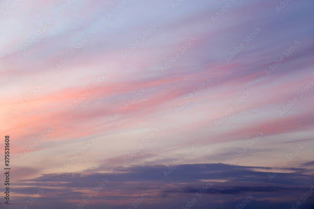 Cloudy and sunset sky, for backgrounds or textures