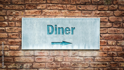Street Sign to Diner © Thomas Reimer