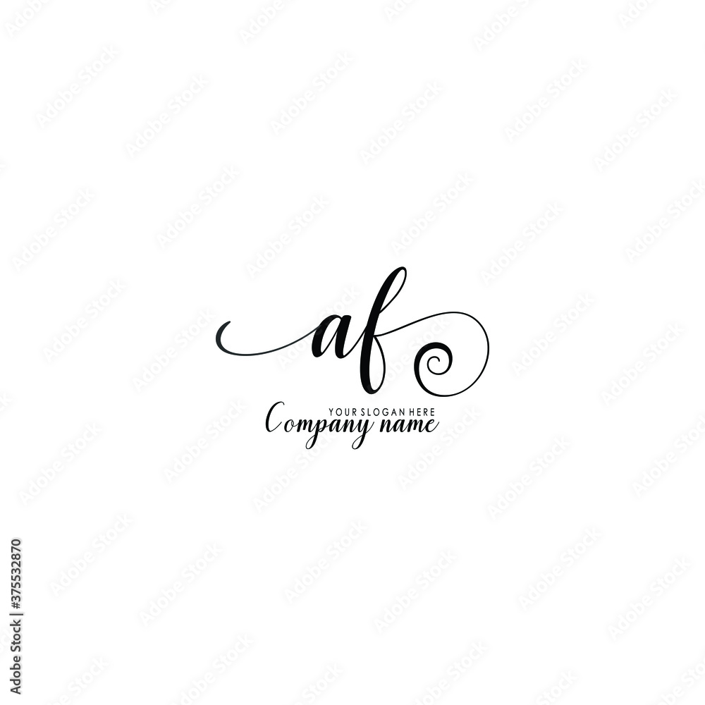 AF Initial handwriting logo template vector
AF Initial handwriting logo template vector