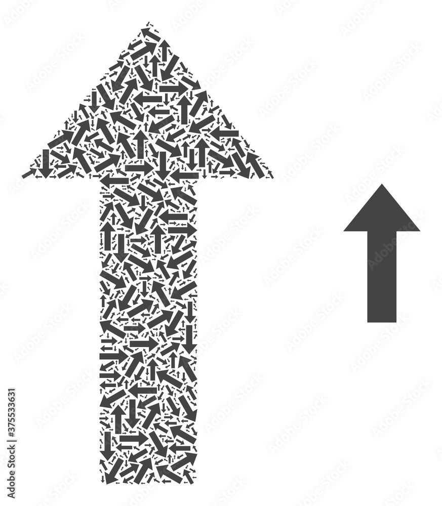 Vector arrow up collage is created from scattered recursive arrow up pictograms. Recursion collage from arrow up. Vector arrow up collage is created from scattered recursive arrow up pictograms. Recursion collage from arrow up.