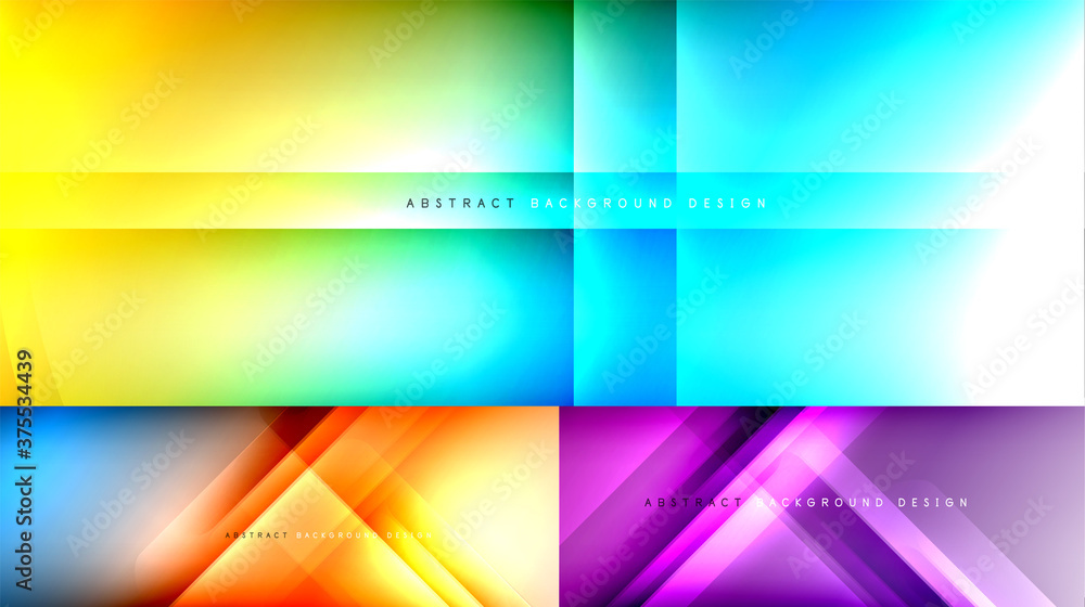 Fototapeta premium Collection of stylish geometric abstract backgrounds for covers, banners, flyers and posters and other templates