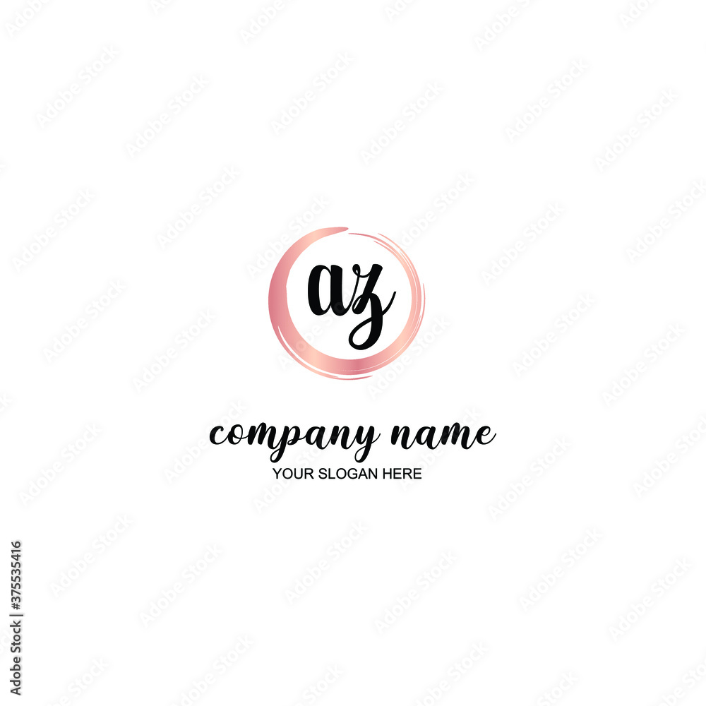 AZ Initial handwriting logo template vector
AZ Initial handwriting logo template vector
