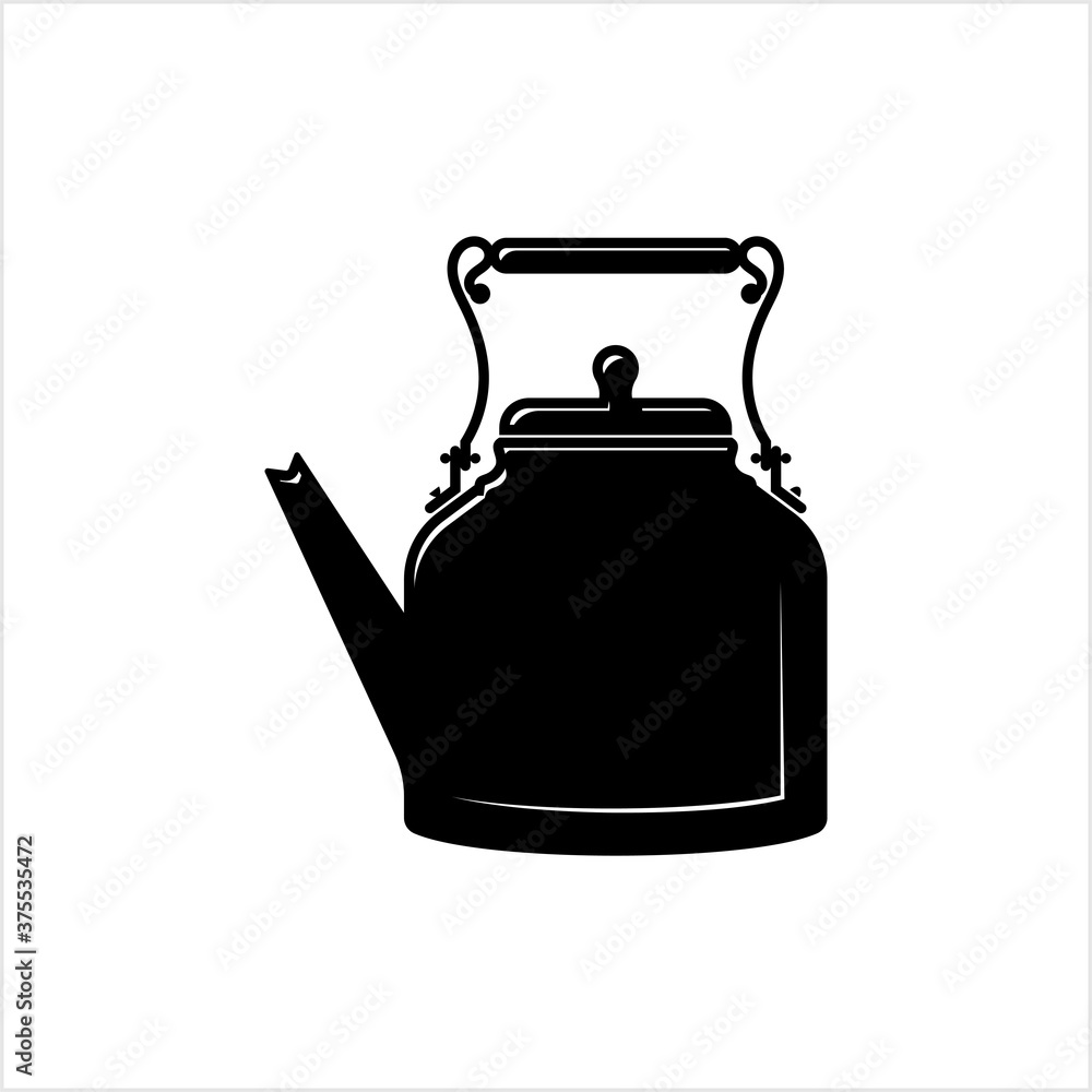 Tea Kettle Icon, Tea Pot, Hot Water Boiling Device Tea Kettle Icon, Tea Pot, Hot Water Boiling Device