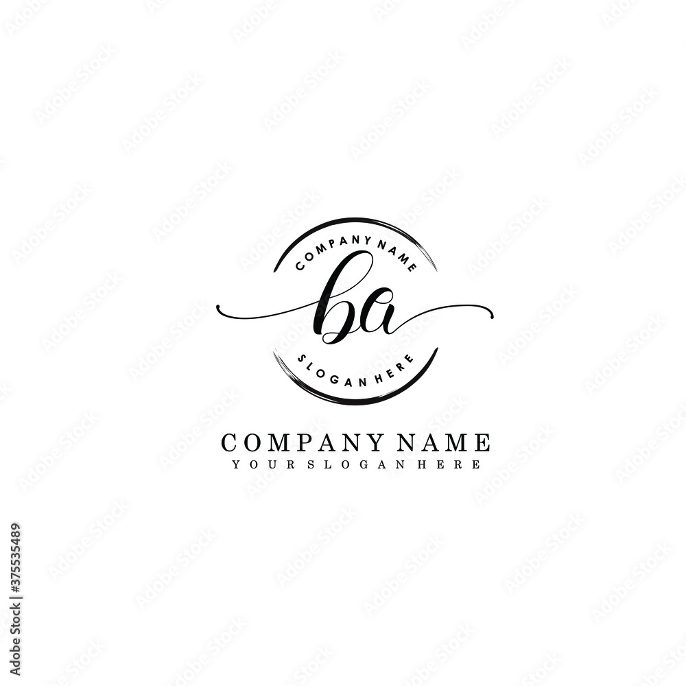 BA Initial handwriting logo template vector
BA Initial handwriting logo template vector