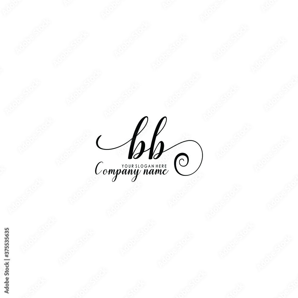 BB Initial handwriting logo template vector
BB Initial handwriting logo template vector