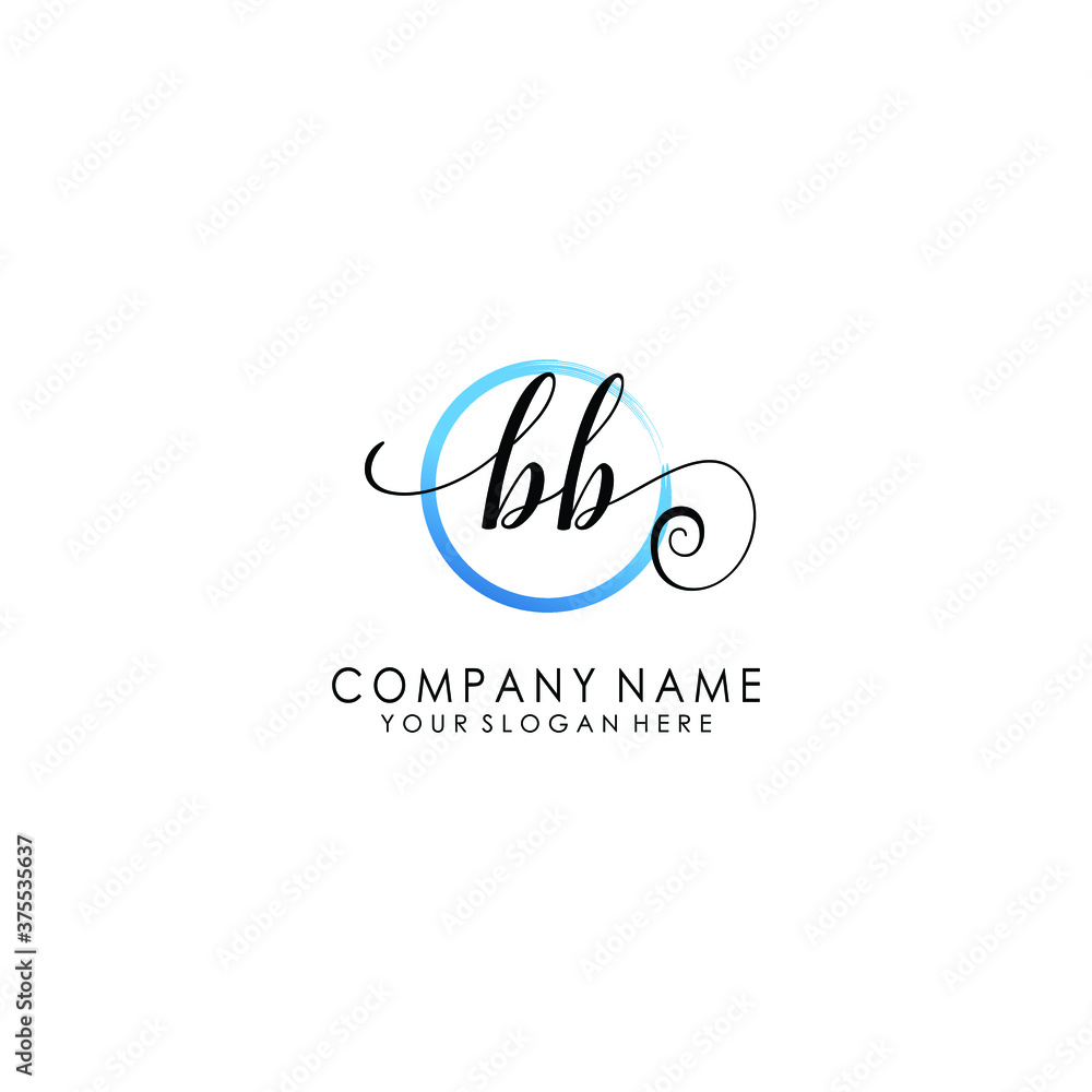 BB Initial handwriting logo template vector
BB Initial handwriting logo template vector